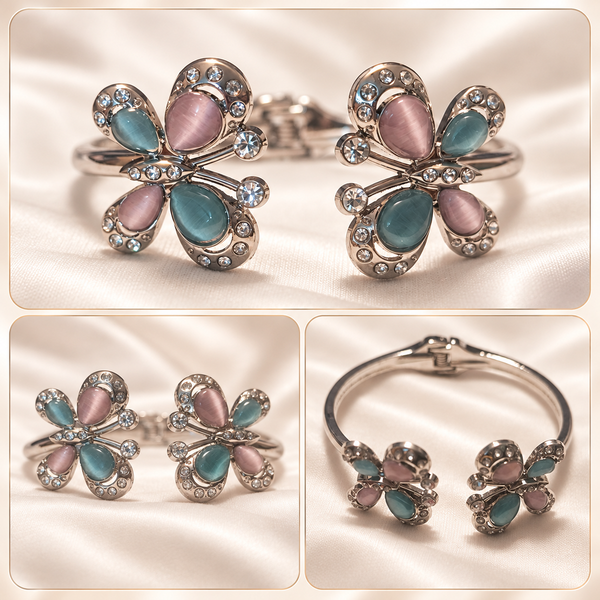 Silver-Tone Butterfly Cuff Bracelet
