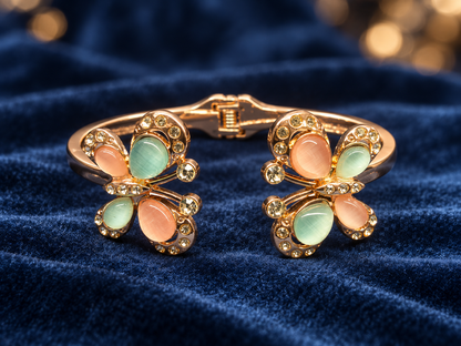 Rose Gold Butterfly Cuff Bracelet