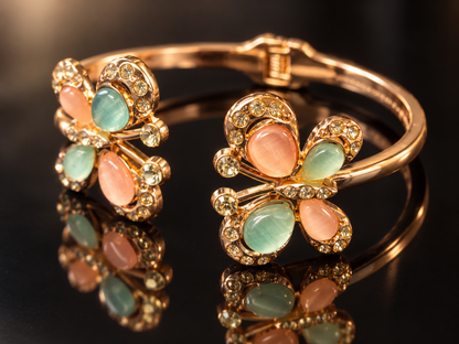 Rose Gold Butterfly Cuff Bracelet