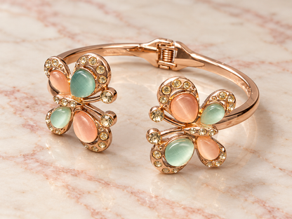 Rose Gold Butterfly Cuff Bracelet