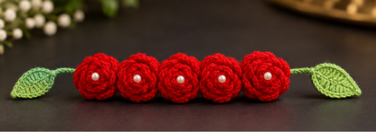 2 in 1 Crochet Rose Gajra