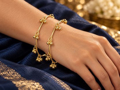 Golden Ghungroo Charm Bangles