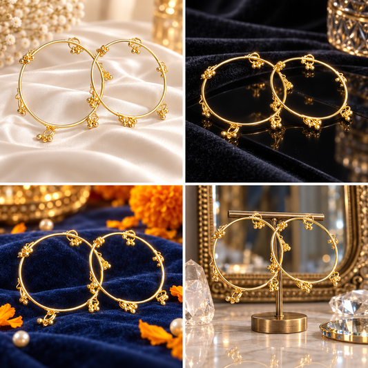 Golden Ghungroo Charm Bangles