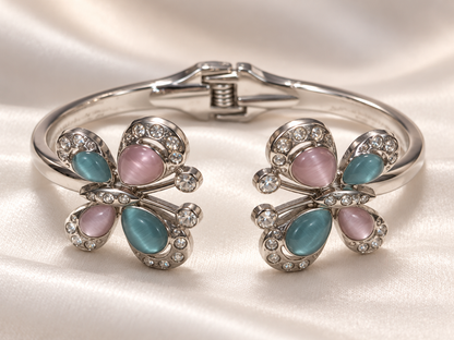Silver-Tone Butterfly Cuff Bracelet