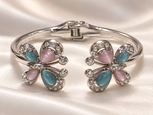 Silver-Tone Butterfly Cuff Bracelet