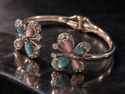 Silver-Tone Butterfly Cuff Bracelet