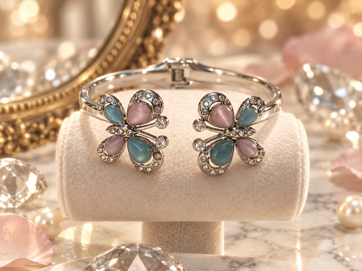 Silver-Tone Butterfly Cuff Bracelet