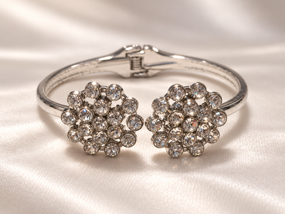 Flower Crystal Cuff