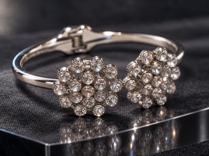 Flower Crystal Cuff