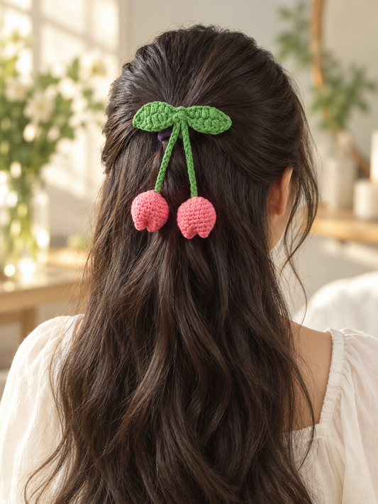 Handmade Crochet Tulip Hair Tie