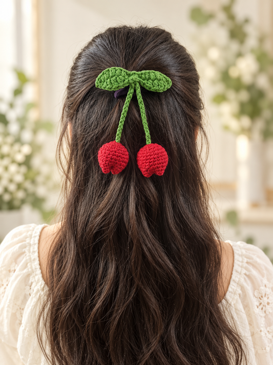Handmade Crochet Tulip Hair Tie